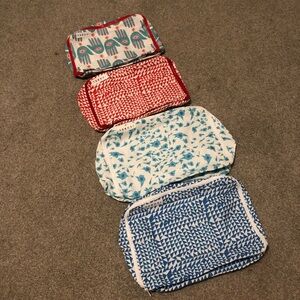 Isobel Packing Cubes Red Blue White Teal Zipped